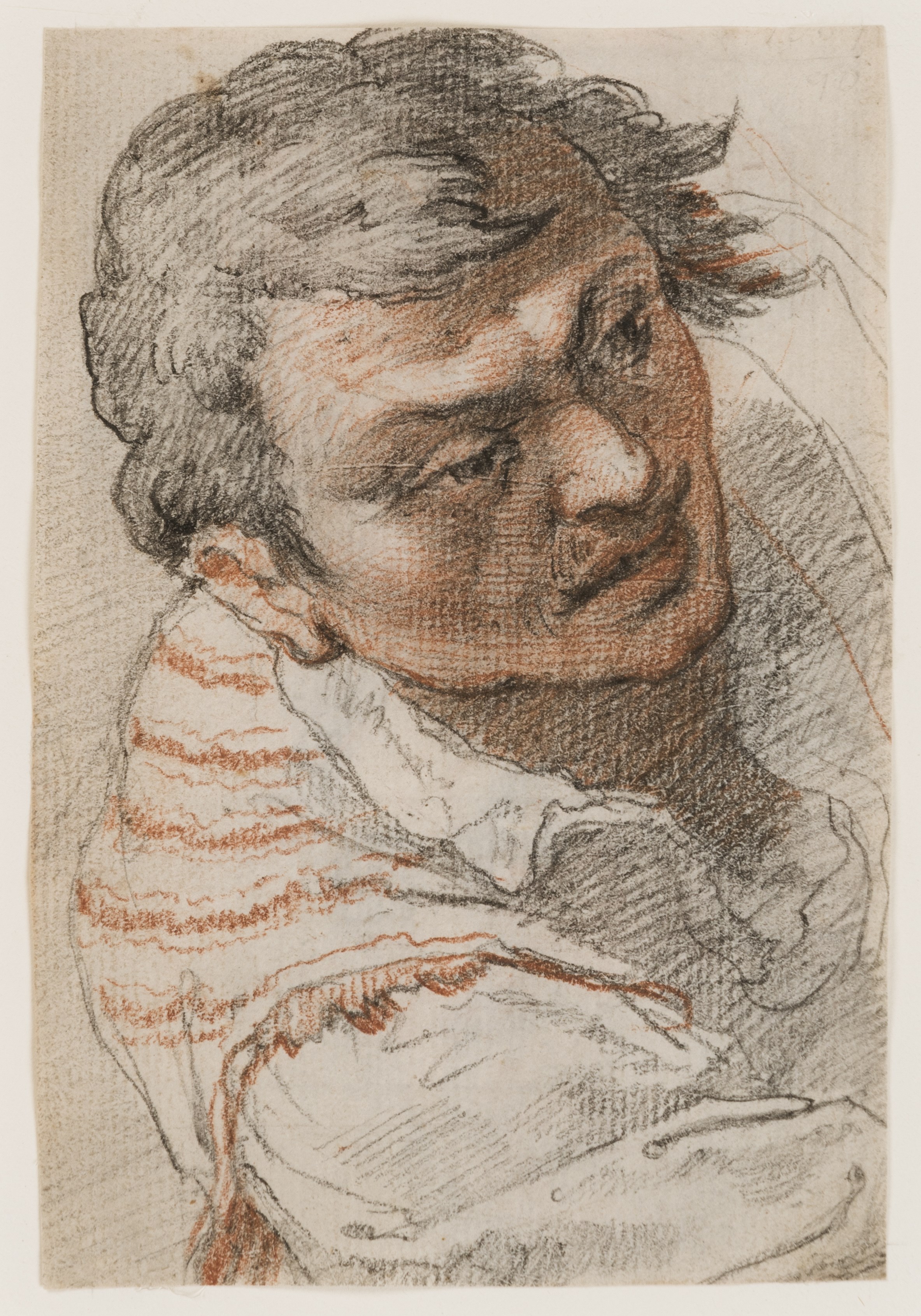 The Head of a Young Man [recto]; Two Heads of Bearded Men [verso]